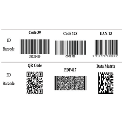 2D/1D Barcode Labels